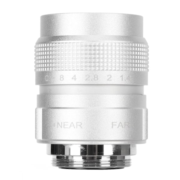 25mm F1.4 CCTV-objektiv Klar Effektiv Ljusledning C-fäste Kameraobjektiv för Bar Butik Parkeringshus Lager Silver