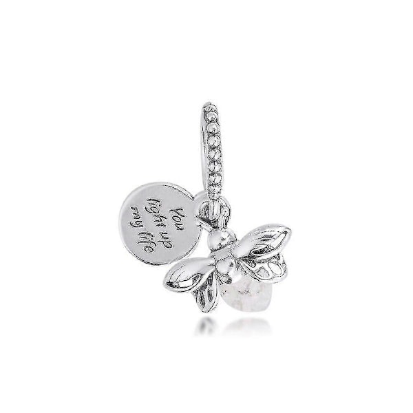 Lysende Glødende Lykt Charm, Charm (1 Stykk, Sølv)