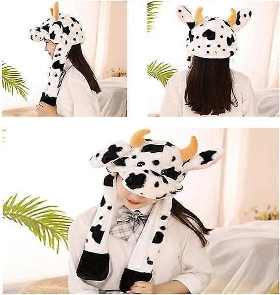 Öronhoppande Studsande Hatt Plysch Semester Cosplay Kostym Vit
