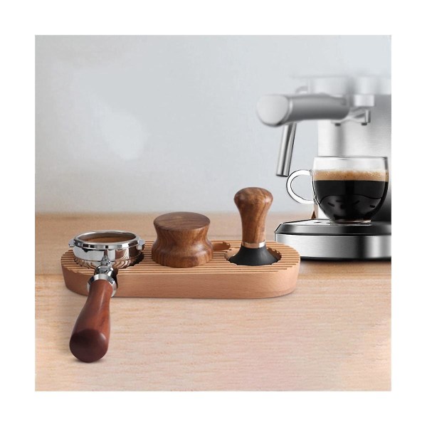 Kaffestativ, kaffepulverholder i massivt tre, manipuleringsstativ for kaffefilter, match med håndtak