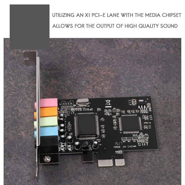 PCIe Lydkort 5.1, PCI Express Surround 3D Lydkort For PC Med Høy Direkte Lyd Ytelse &