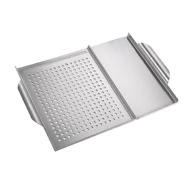 Grillrist - 2 i 1 Grillbrett med Serveringsplate i Rustfritt Stål