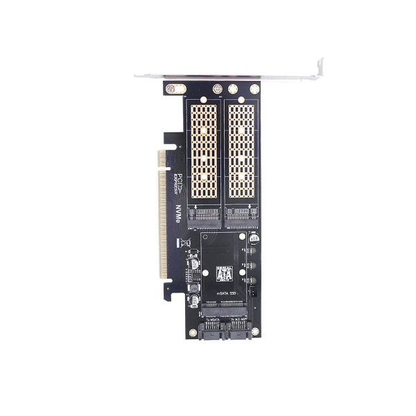 PCIe X16 - M.2 M-Key NVMe SSD -sovitin kortti PCIe X16 - M.2 B-Key SATA SSD -sovitin kortti mSATA SSD A