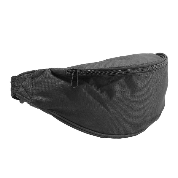 2018 Fanny Pack för kvinnor Män Midjeväska Färgglad unisex midjeväska Bältesväska Dragkedja Pouch Packs svart