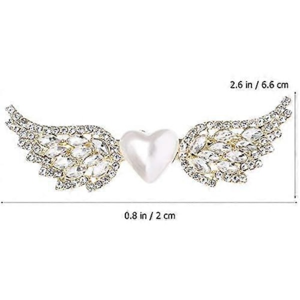 2 stk. Krystal Perle Hårklemme Rhinestone