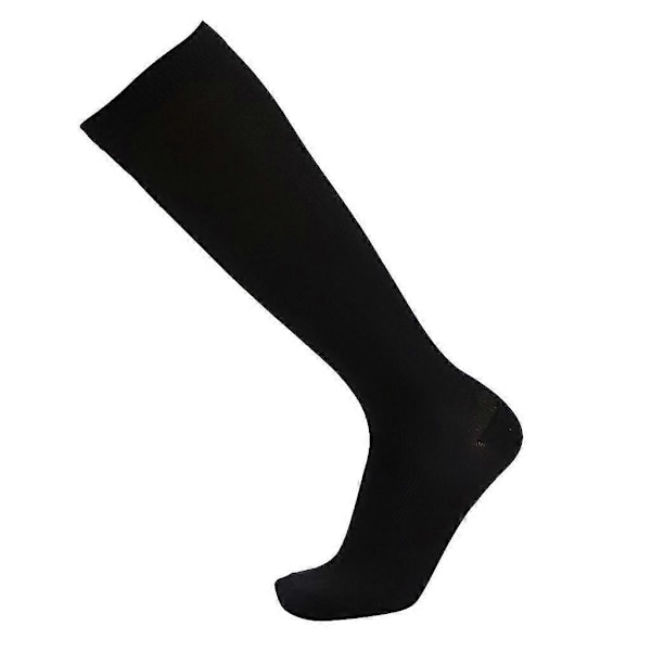 1 par Unisex Kompresjons Lange Sokker Kvinner Menn Ren Farge Leg Sokker