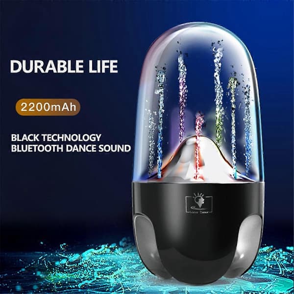 Trådløs Vann-Danse Bluetooth Høyttaler Stereo Spill Lydboks Svart
