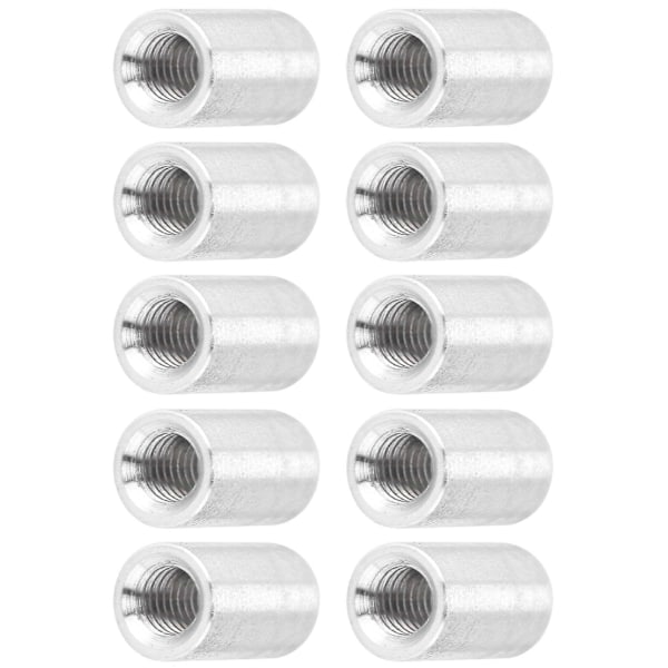 10 st Runda Distanshållare Aluminiumlegering Hontråd Pelare Kopplingsspelare M4x0.7mm Lång 10mm