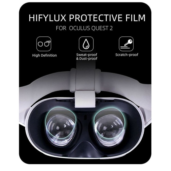 For Oculus Quest 2 Vr-briller Skjermbeskyttelsesfilm VR-linsebeskytterdeksler HD-film Anti-ripe For Oculus Quest 2