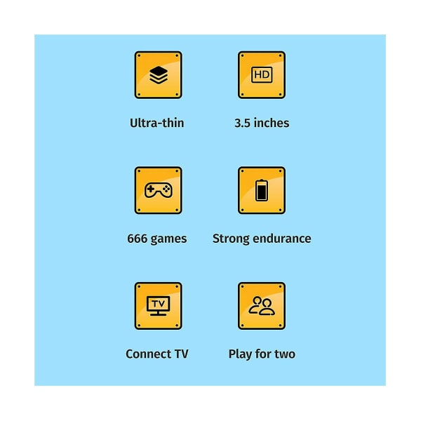 G7 Retro-pelikonsoli, sisäänrakennettu 666 peliä, 3,5 tuuman näyttö, AV-lähtö, taskukokoinen ohjain, käsikonsoli