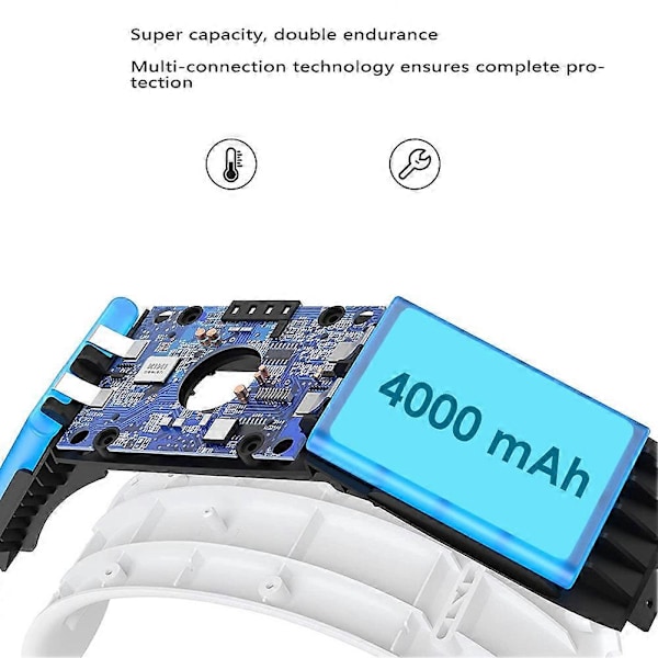 Huvudband med 8000Mah Batteri för Oculus Quest 2 Förläng Speltiden Justerbar Elite Strap VR Ersättning
