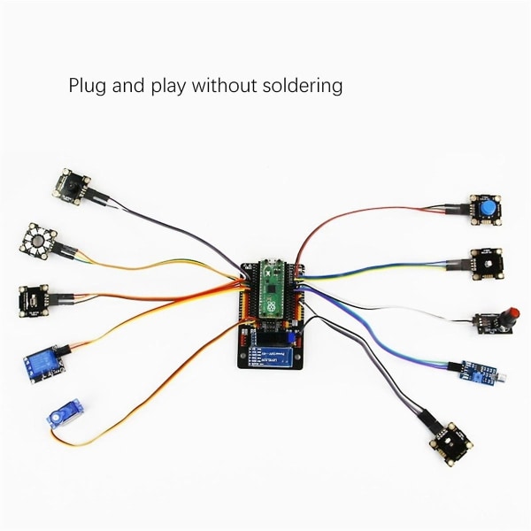 För Pico Gpio Sensor Utbyggnadskort Flera Funktionella Gränssnitt Pi Pico Gpio Sensor Bas