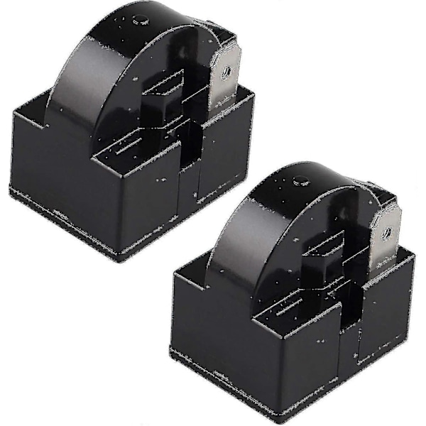 2 stk. Qp2-33 Ptc Starter Relæ 33 Ohm 220v Enkelt Ben Ptc Til Køleskab Fryser Kompressor Sort Qyroadwolf -xx