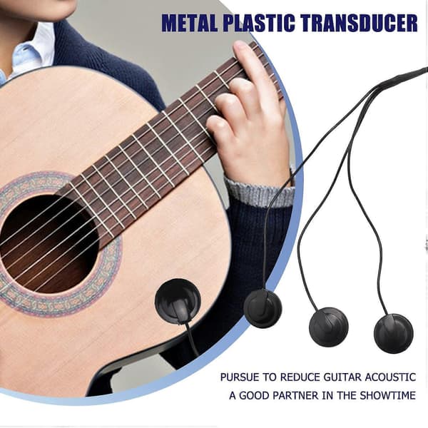 Universal Pickup Piezo 3 Transducer 6.35mm Til Akustisk Guitar Ukulele Mandolin