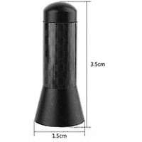 Kort Antenne Til Bil, 3.6cm Kulfiber Aluminium, Dekorativ Kort Antenne Til Bil, Sort.