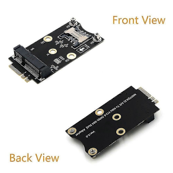 M.2 Wifi -sovitin Mini Pcie langaton verkkokortti M2 Ngff Key A+e Wifi -kortin korotuskappaleella ja -paikalla