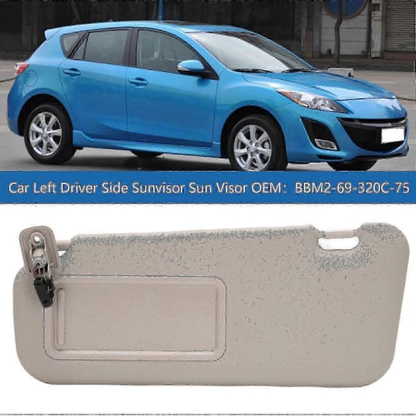 Venstre side solskærm til Mazda 3 Hatchback 2010-2013 - førerside BBM2-69-320C-75 2025
