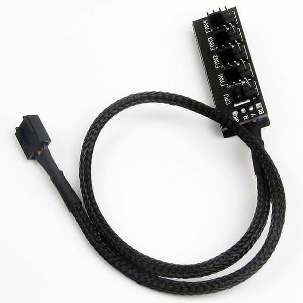 1 til 5 4-Pin PWM Hub CPU Køleventilator/Case Splitter Adapter Flettet Strømkabel Hub Splitter Adapter
