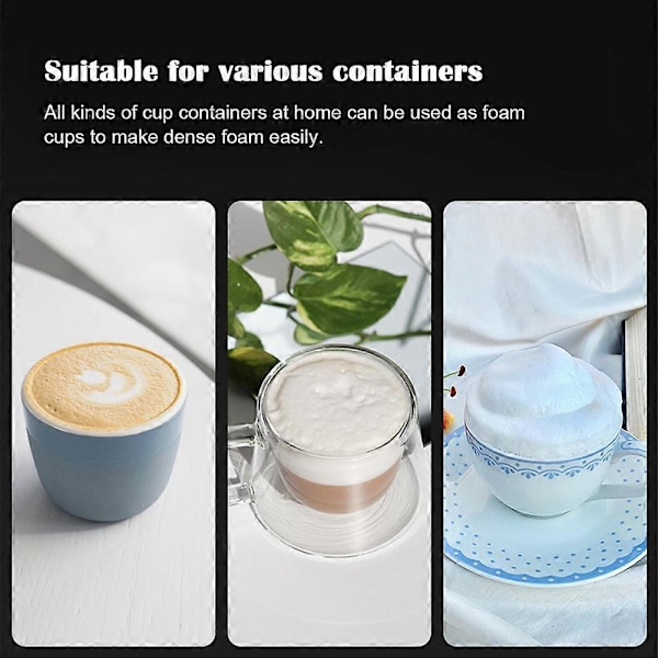 Håndholdt Elektrisk USB Oppladbar Mini Skum Maker Drikke Mikser Visp Rører for Kaffe Latte Matcha