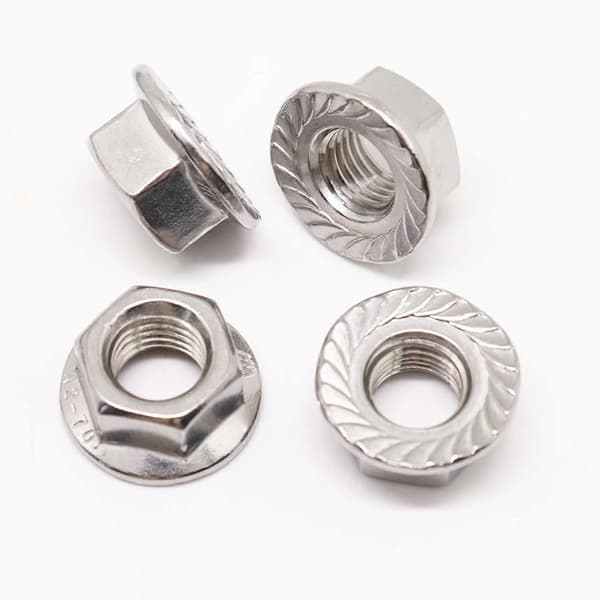 YuGtcen M10 x 1.25mm 30 stk. Flensmutter Gjenge Maskinvare Muttere, 304 Rustfritt Stål