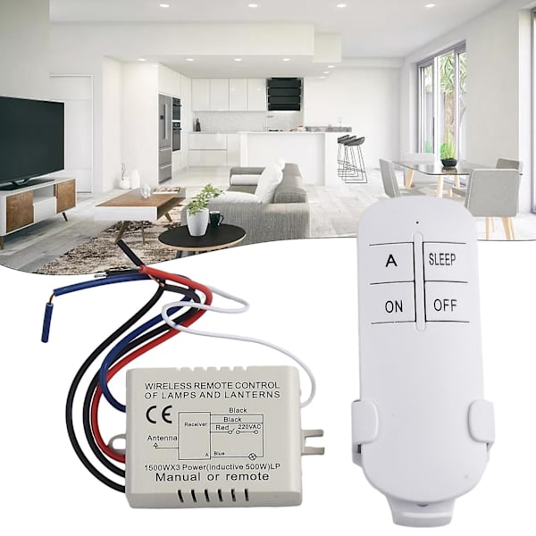1PCS 1CH ON/OFF 220V Kaukosäädin Valo Langaton Seinäkaukosäädin Vastaanotin Älykäs Kytkin Sähkölaitteet Tarvikkeet