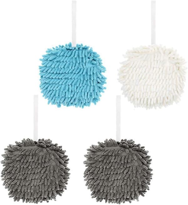 4 st Chenille Handdukar Boll Hängande
