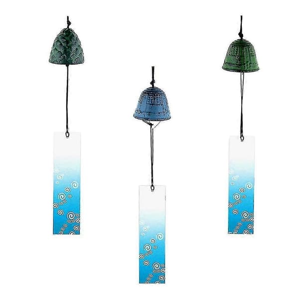 3 stycken Japanska Furin Vindspel Nambu Gjutjärn Iwachu Klockor Set