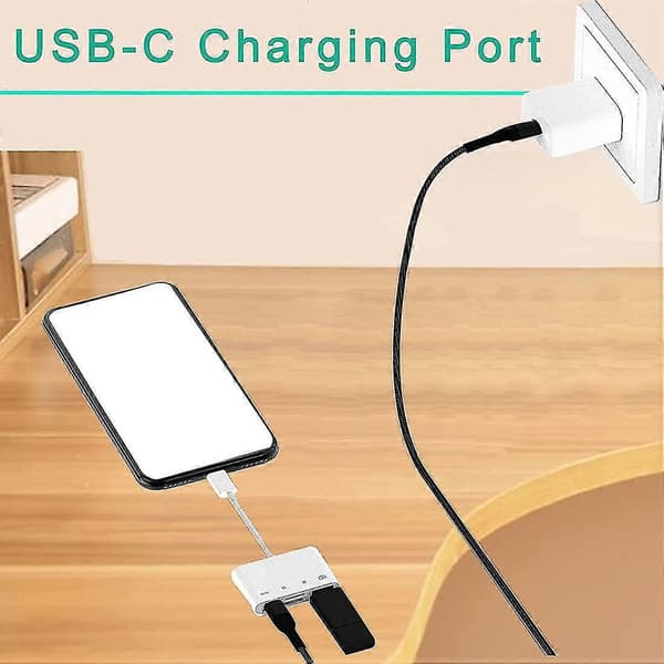 Usb-C SD-kortinlukija, 4 in 1 Usb Otg -sovitin kameralle, puhelimelle