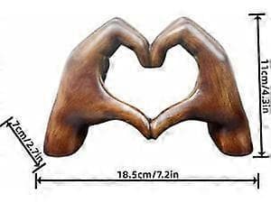 Kärlekshjärta Handskulptur, Hjärthänder Skulptur, Hand Kärleksgest Skulptur,