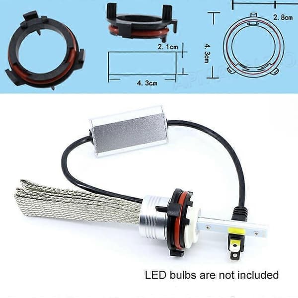 2 stk. H7 LED-frontlyspærer Holder Adapter Lampebase LED Frontlyssett H7 Adapter For Ny OPEL Astra G Honda CR-V Mazda