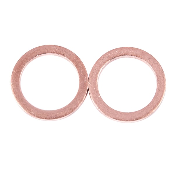 10 stk. 12mm x 17mm x 1,5mm Kobber Trykpakning Flad Ring Pakning Tilbehør