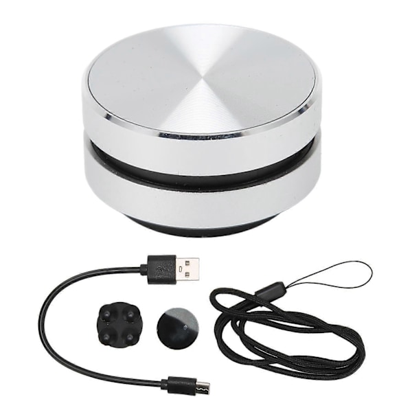 Bluetooth Benledningshögtalare Stereo Magnetisk Portabel Mini Trådlös Högtalare för Hem Utomhus Silver YEMMA