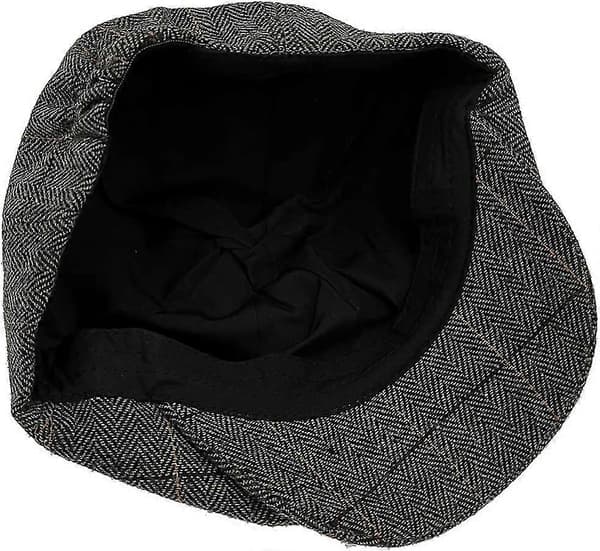 Newsboy Cap Baker Boy Hatt Flat Caps Tweed Justerbar Peaky Herringbone Stoffhatt