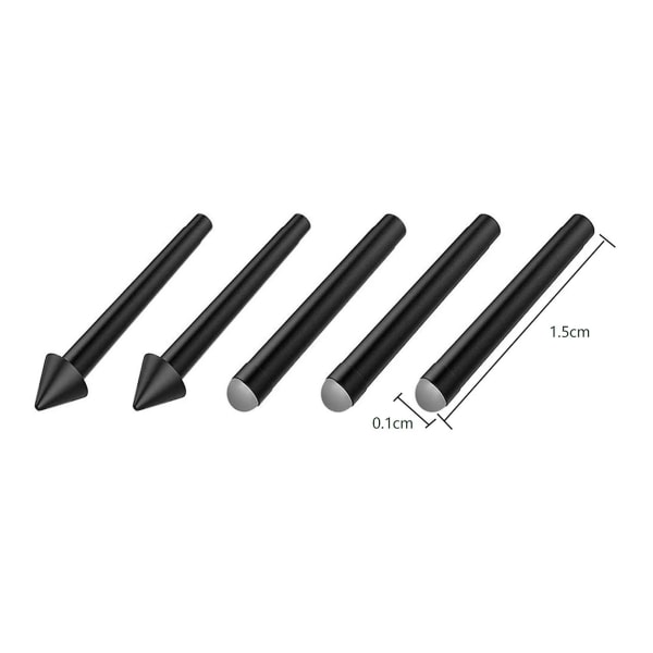 5 stk Pen-tip Stylus Hb Hb Hb 2h 2h erstatningssett for Surface Pro 7/6/5/4/book/studio/go