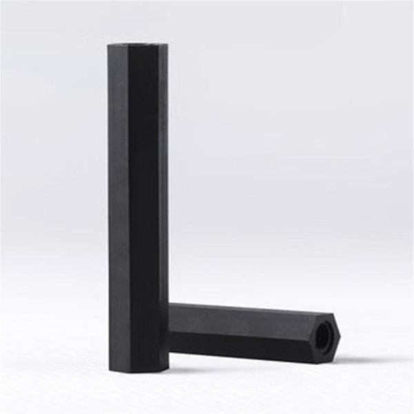 20-50 st M2 M25 M3 M4*l Svarta Nylon Distanshållare Hon till Hon Hex