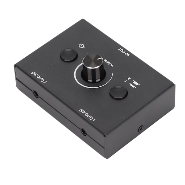 2-i-1 Ut eller 1-i-2 Ut 3.5mm Splitter Bryter med Dempeknapp