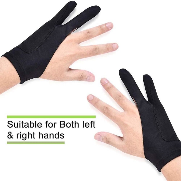5 Pack Artist Gloves For Tablet Digital Drawing Glove Two Thicken Palm Rejective Glove for Graphics