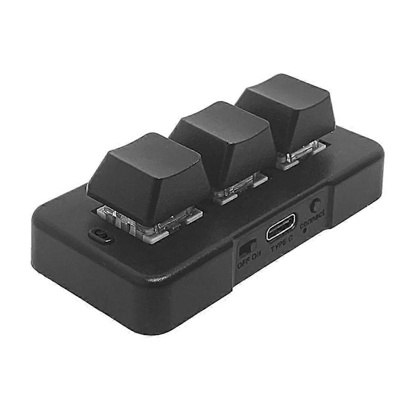 MK321G 3-knappars Mini Anpassat Mekaniskt Tangentbord Blå Switch USB & 2.4G Trådlöst Dubbelläge för OSU Ga