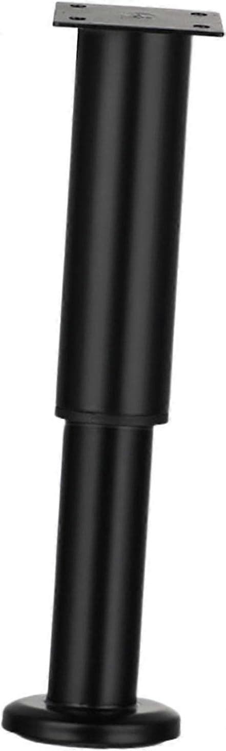 4 stk. metalstøtteben til seng og møbler, 25-42 mm, sort