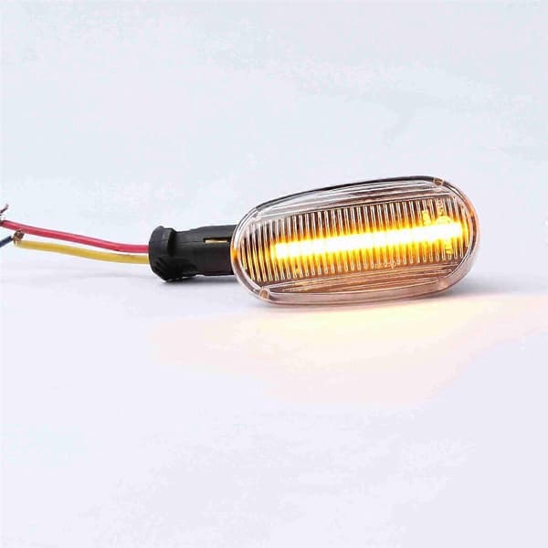 LED Dynamisk Blinklys Side Markør Sekvensiell Blinklampe for 2007-2014 for GT Transparent