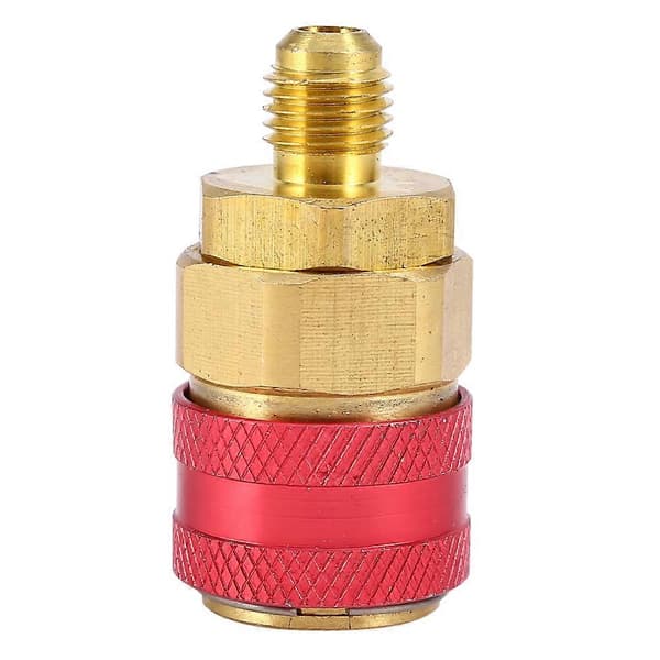 R134a Auto Bil Hurtigkobling Messingadaptere Lav & Høj Side AC Manifold