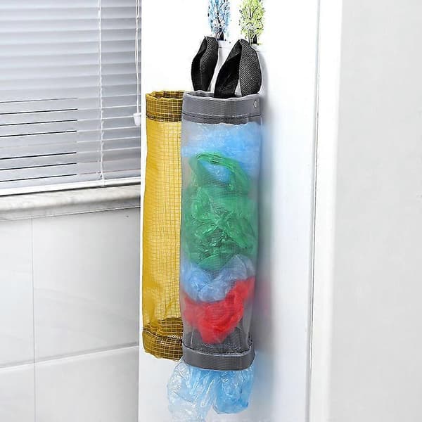 2 Plastpose Dispensere, Sammenleggbare Hengende Oppbevaringsposer
