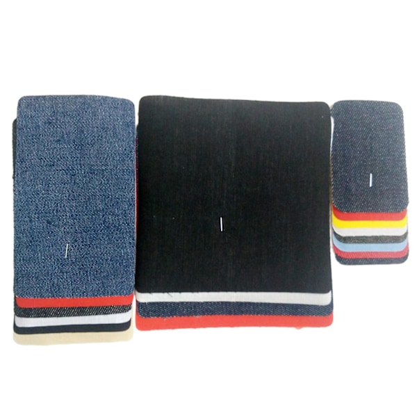 18 st Denim Järn-på-lapp Tyg Armbåge Applikationer Byxor Knä Kläder Dekaler För Kläder Nedre Jacka Tält Väska