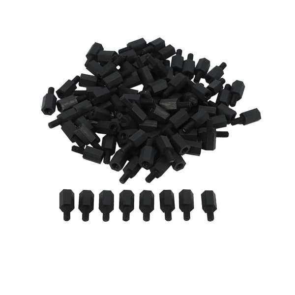 300 stk. M3 Gevind 8mm+6mm PCB Fastgørelses Nylon Hexafastgørelsesafstandsplade
