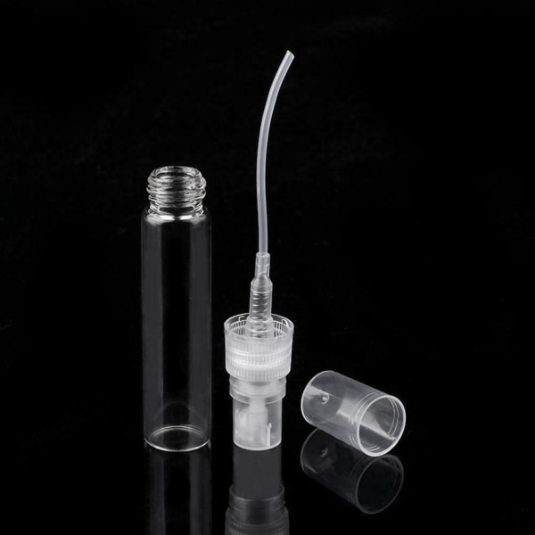 20 kpl Mini kannettava lasinen hajuvesipullo matkakoko Tyhjät hajuvesilasisuihkepullot (2 ml)