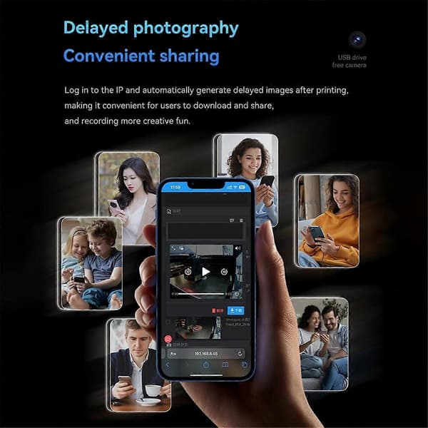 Drive Free USB Webcam HD Time-Lapse Optagelse Manuel Fokus til Neptune 4/4 Pro/4 Plus/4 MAX til KLP1/