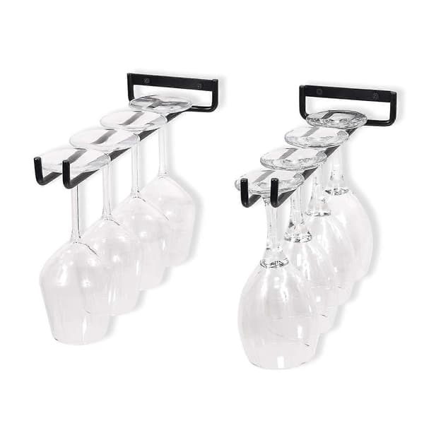 Hængende Glas Rack - Vinglas Rack Med 5 Skinner Til 13-18 Glas, 30cm*5cm*2cm