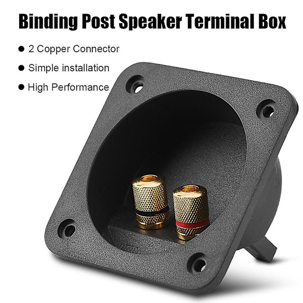 Høyttalerterminalboks Shell 2 Kobber Binding Post Wire Cable Connector Akustiske Komponenter-YM