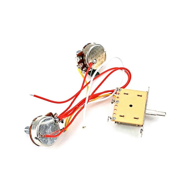 Gitarrkopplingssats Förkopplad 1T1V A500K B500K med Potentiometrar Switch Volym Tonkontroll
