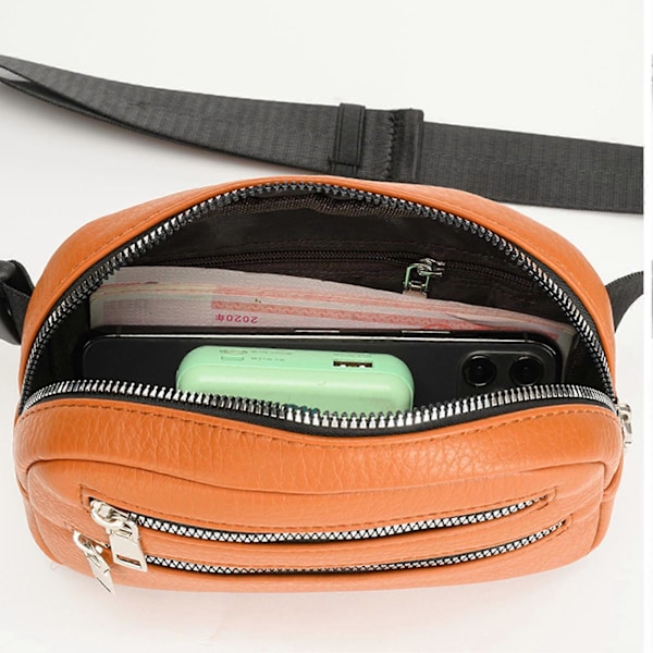 Dame/Herre Retro Midjeveske Lær Fanny Pack Gate Skulderveske for Camping Reiser Utflukt